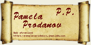 Pamela Prodanov vizit kartica